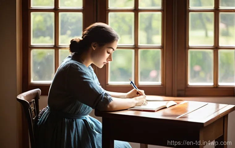 자서전적 치료법의 성공적인 세미나 운영 비법 - **A Moment of Narrative Clarity**
An adult woman, dressed in comfortable, modest attire, sits at...
